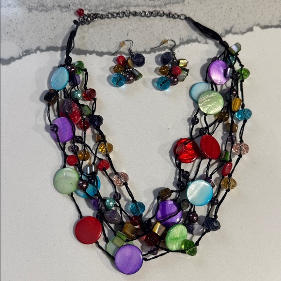 Premier Designs Spectrum Colorful Beaded Jewelry Set - Picture 4 of 4